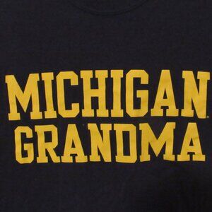 University Of Michigan Grandma Navy Maize Medium Womens Short Sleeve T-Shirt